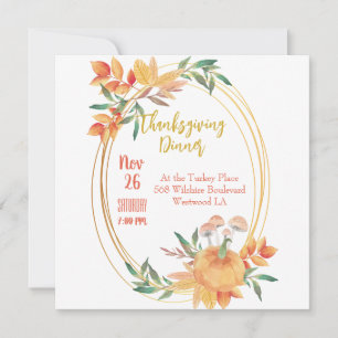 Thanksgiving Dinner Invitation Template