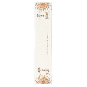 Thanksgiving Dinner Invite Boho Theme Short Table Runner
