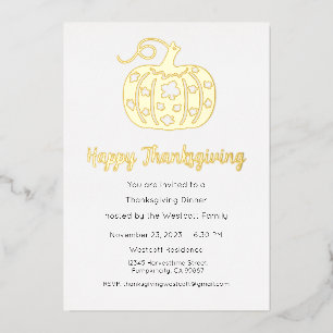 Thanksgiving Dinner Invite, Thanksgiving Holiday