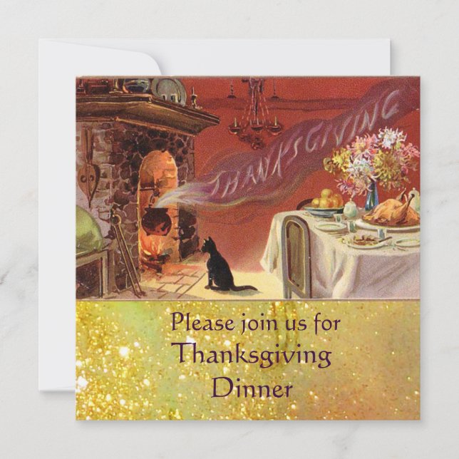 Thanksgiving Dinner Party Invitation (Front)