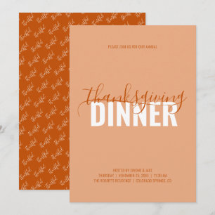 Thanksgiving Dinner Party Invitation
