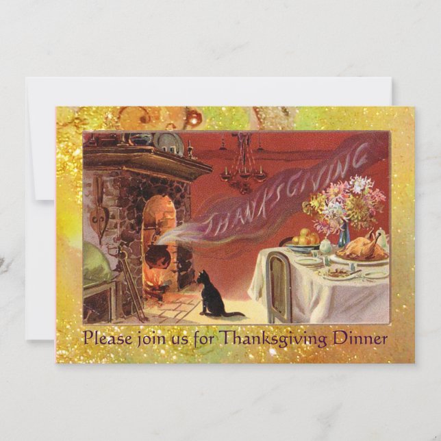 Thanksgiving Dinner Party Invitation (Front)