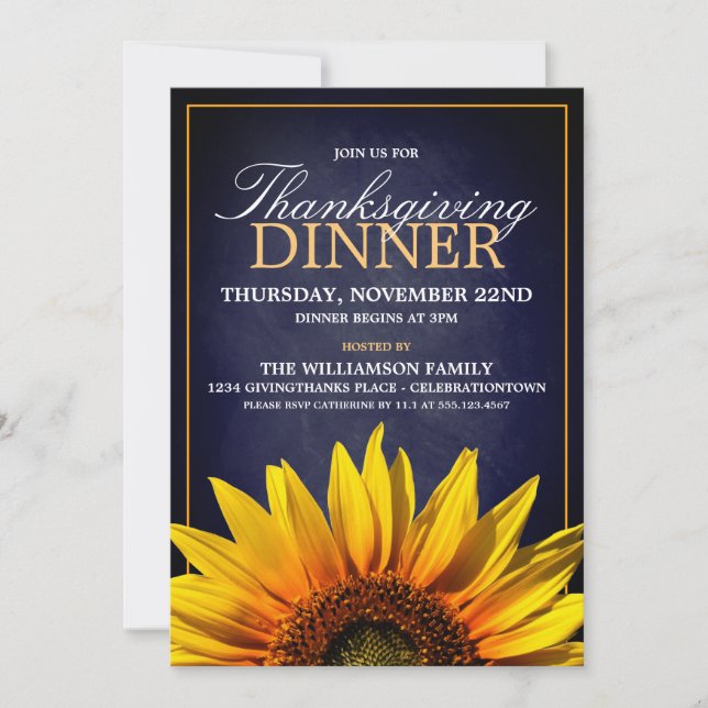 Thanksgiving Dinner Party Invitations (Front)