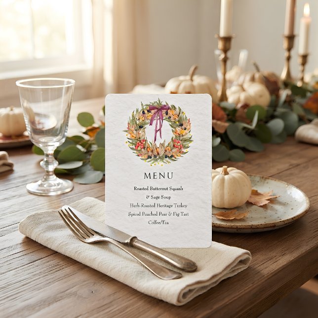 Thanksgiving Dinner Party Menu Template (Creator Uploaded)