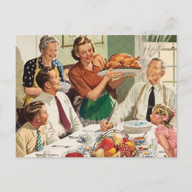 Thanksgiving Dinner Postcard (Front)