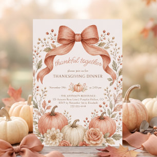 Thanksgiving Dinner Pumpkin Invitation