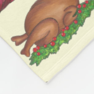 Thanksgiving Dinner Turkey Cranberry Pumpkin Pie Fleece Blanket