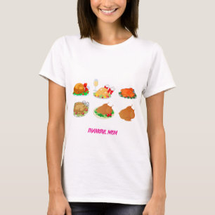 Thanksgiving Dinner Turkey Vintage Illustration T-Shirt