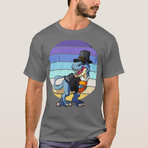 Thanksgiving Dinosaur TRex Sunset T-Shirt