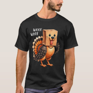 Thanksgiving Dog Funny Dog Woof Thanksgiving Fall T-Shirt
