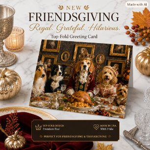 Thanksgiving Dog Lover Friendsgiving Beagle Autumn Card