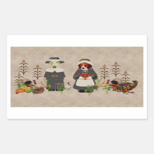 Thanksgiving Dogs Sticker