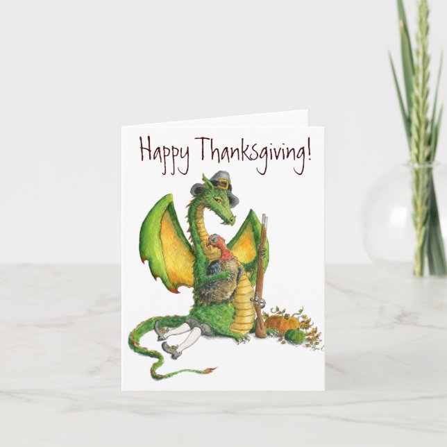 Thanksgiving Dragon card (Front)