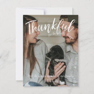 Thanksgiving Faire-part Photo d'un nouveau membre 
