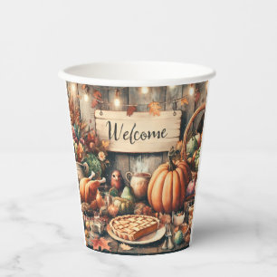 Thanksgiving/Fall/Autumn/Vintage  Paper Cups