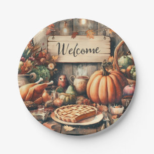 Thanksgiving/Fall/Autumn/Vintage  Paper Plate