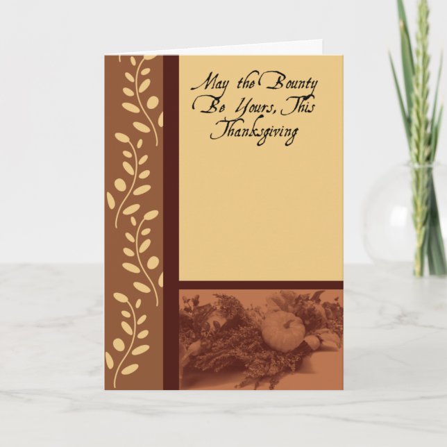 Thanksgiving Fall Bounty Card (Front)