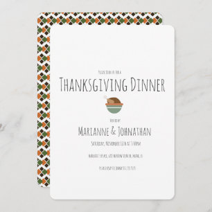 Thanksgiving Fall Dinner Turkey Party Invitation