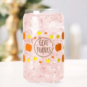 Thanksgiving Fall Give Thanks Can Glass