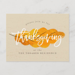 THANKSGIVING FALL LEAF HOLIDAY POSTCARD