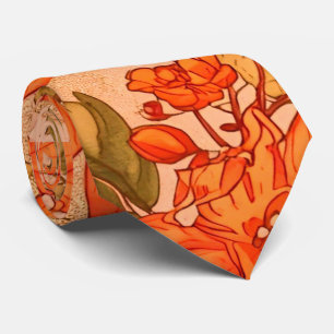 Thanksgiving, Fall Leaves and Pumpkins Pattern Nec Tie