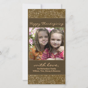 Thanksgiving Fall Leaves Photo Cards