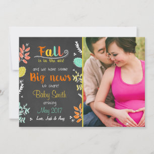 Thanksgiving fall pregnancy announcement Autumn