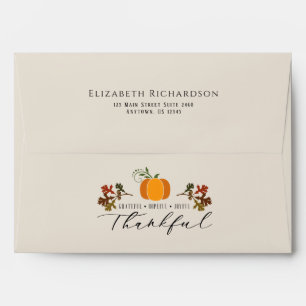 Thanksgiving Fall Pumpkin Thankful Envelopes