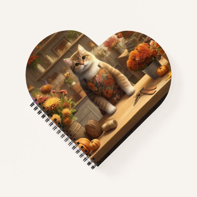 Thanksgiving Fall themed for Cat Lovers  Notebook (Front)