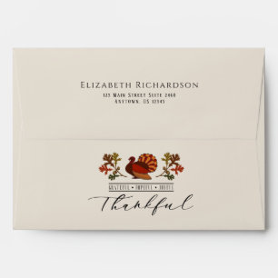 Thanksgiving Fall Turkey Enveloppes pleines de gra