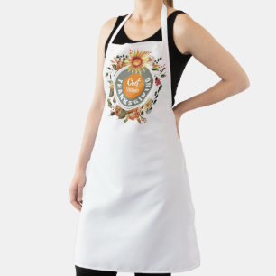 THANKSGIVING Fall Wreath Personalized Holiday Apron