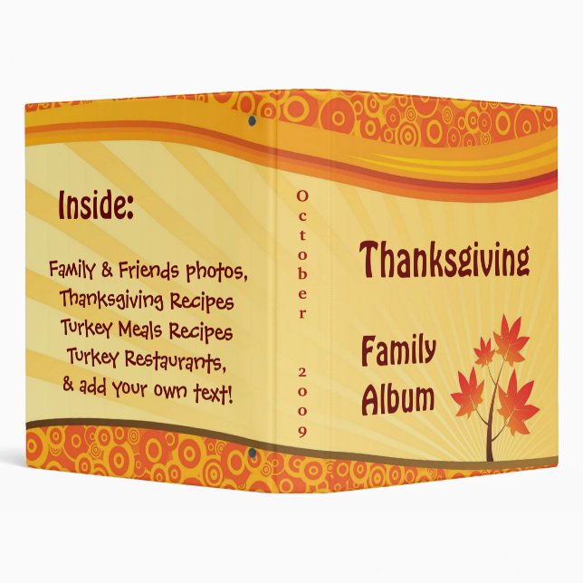 Thanksgiving Family Album Binder (Background)