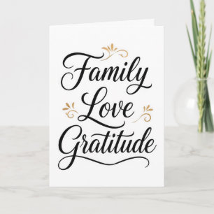 Thanksgiving Family Gratitude Card