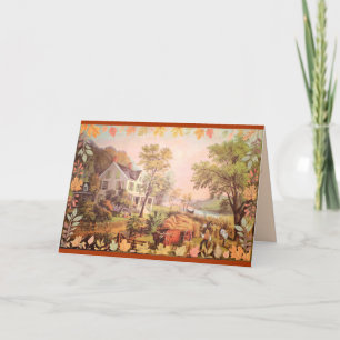 Thanksgiving Farmers Home Harvest  Thank You Card