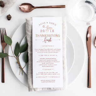 Thanksgiving Feader Custom Dinner Menu