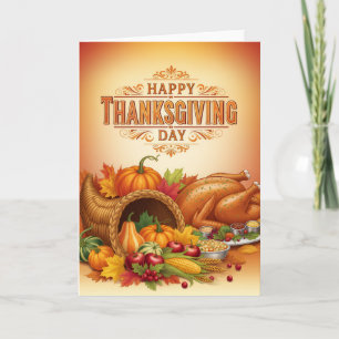 Thanksgiving Feast Blessings — Holiday Greeting Card
