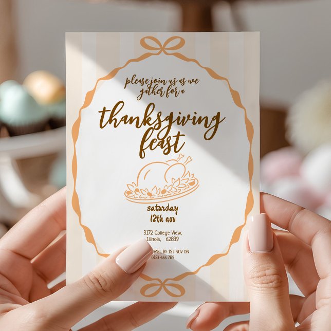 Thanksgiving Feast | Fall Dinner Party Invitation (Creator Uploaded)