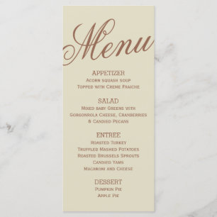 Thanksgiving Feast Menu