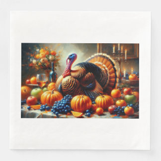 Thanksgiving Feast with Turkey, Napkin