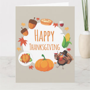 Thanksgiving folded greeting card