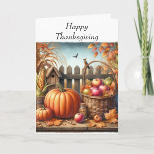 Thanksgiving Folded Holiday Card