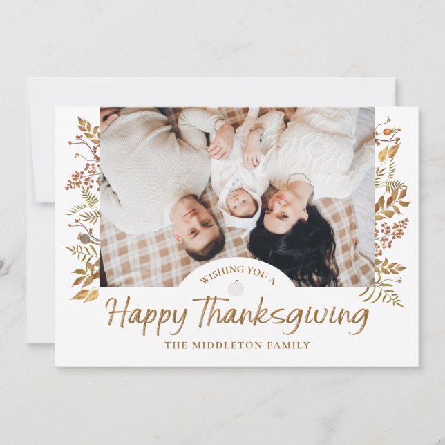 Thanksgiving Foliing Automne Feuilles Carte de vac (Devant)