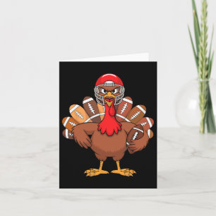 Thanksgiving Football Cool Football Turkey For Men Card