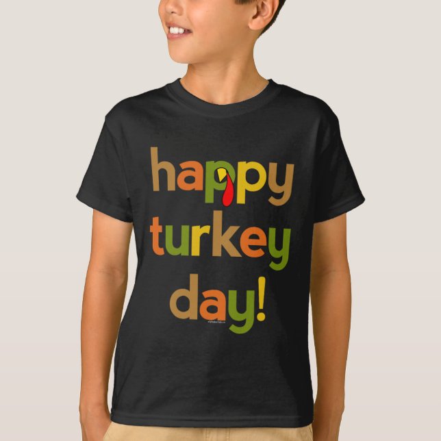 Thanksgiving for Men Women  Happy Turkey Day Fall  T-Shirt (Front)