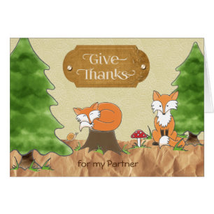 Thanksgiving for Partner Scrapbook-y Woods Foxes