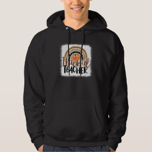 Thanksgiving  For Teacher Rainbow Thankful Teacher Hoodie