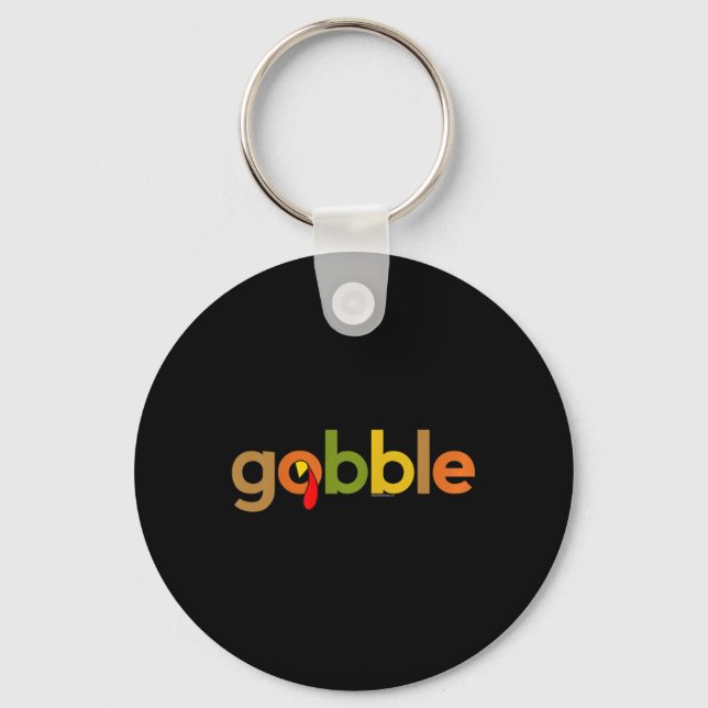 Thanksgiving For Women Her Gobble Turkey Day Thank Keychain (Front)