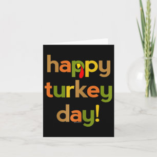 Thanksgiving For Women Her Happy Turkey Day Fall T Card