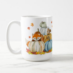 Thanksgiving Fox and Colourful Fall Pumpkins Coffee Mug