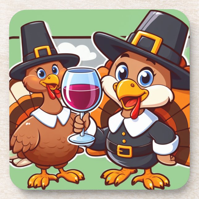 Thanksgiving fun coaster (Front)